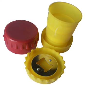 Foldable cup & bottle opener