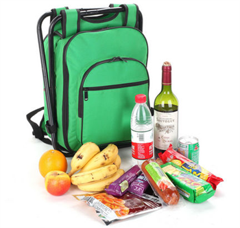 Outdoor Foldable Backpack Chair with Cooler Bag