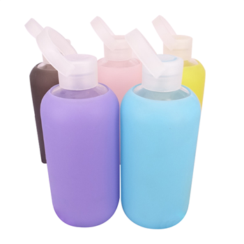 Glass Cup with Silicone Cup Sleeve