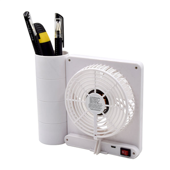 Plastic Mini USB Fan with Pen Container