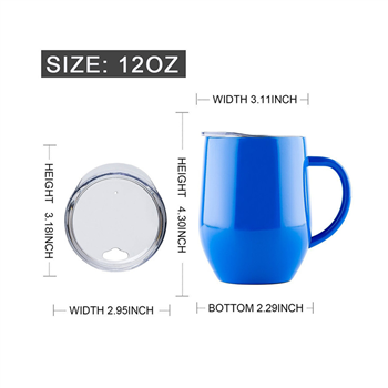 12oz Stainless Steel Egg shaped Cup 