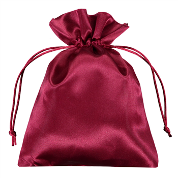 Off-white Satin Jewelry Drawstring Bag