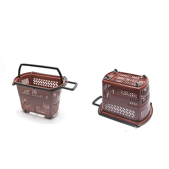 Double Pull Rod Trolley or Shopping Basket with Wheels