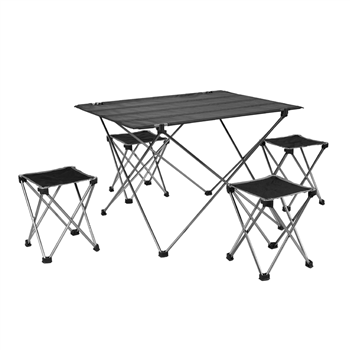 Foldable Table and 4 pcs Stools set