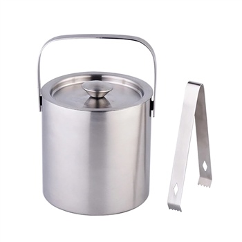 Double Stainless Steel Ice Bucket