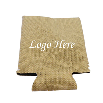 Burlap with Neoprene Can Cooler