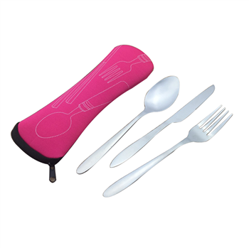 Portable Cutlery Set with Neoprene Case