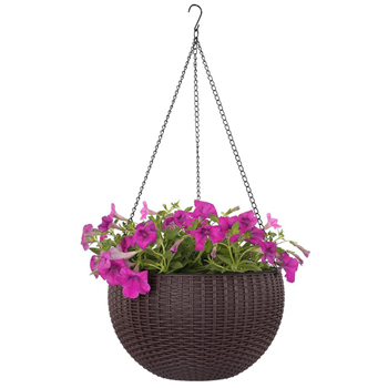 Hanging Rattan Plastic Flower Pot 