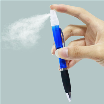 Protable Ball Pen with 3ML Sanitizer Spray Container