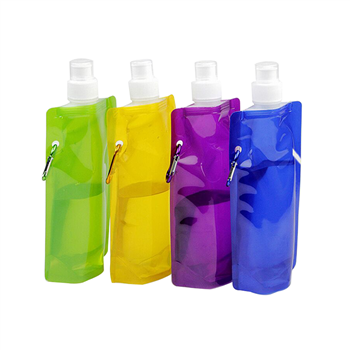 Collapsible Reusable Water Bottle with Carabiner