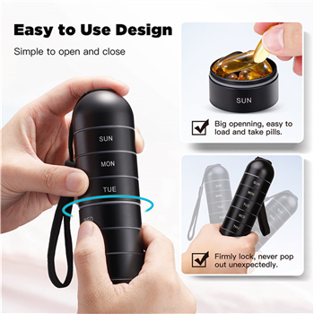 Stackable Aluminum Alloy Weekly Pill Organizer