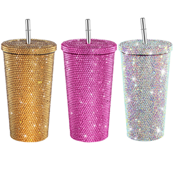 Bling Diamond Tumbler with Straw