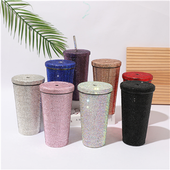 Bling Diamond Tumbler with Straw