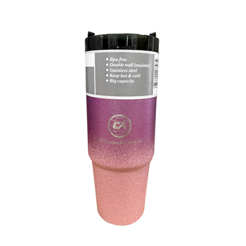 30oz Glitter Insulation Coffee Cup Stainless Steel Tumbler With Straw