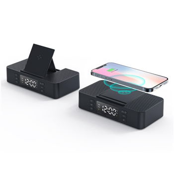 Wireless Charging Desk Clock with Temperature