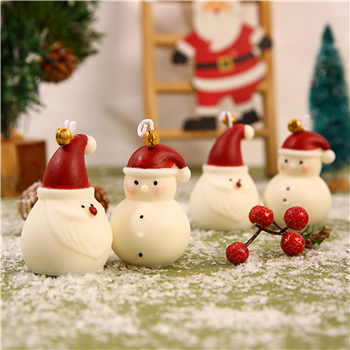 Santa Claus and Snowman Scented Candles