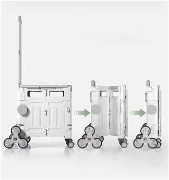 Foldable Utility Cart with Stair Climbing Wheels