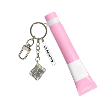 Transparent Ice Cube Keychain