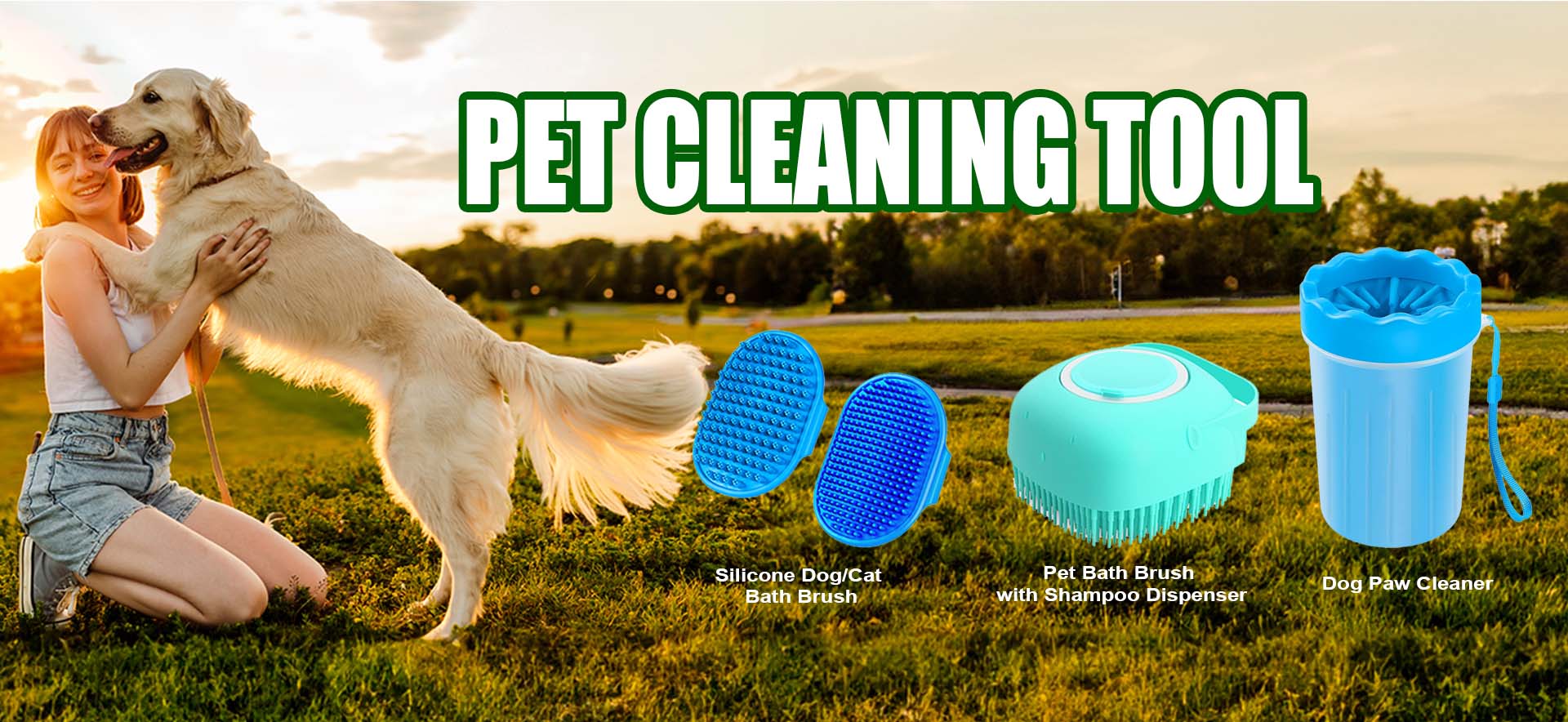  Pet Bath Brush With Shampoo Dispenser